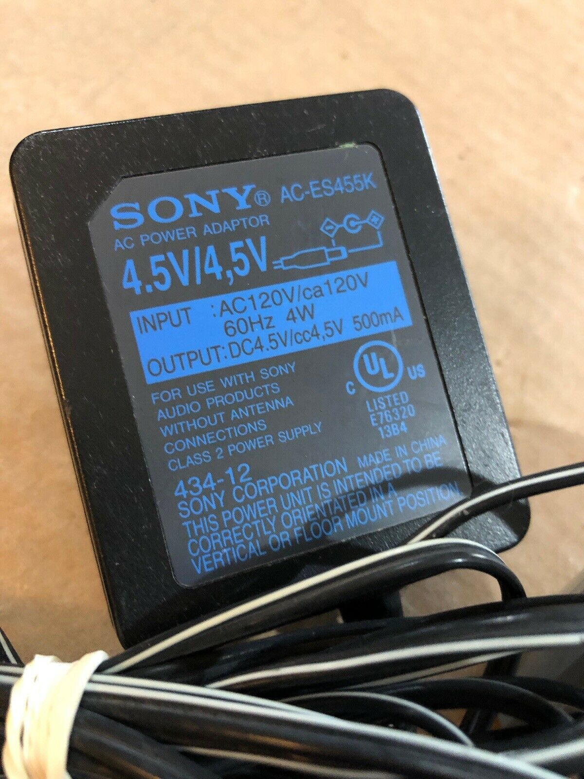 NEW 4.5V 500mA AC-ES455K ADAPTER for Sony NWA-UC70D Charging USB Cradle Sony Walkman NW-MS70D